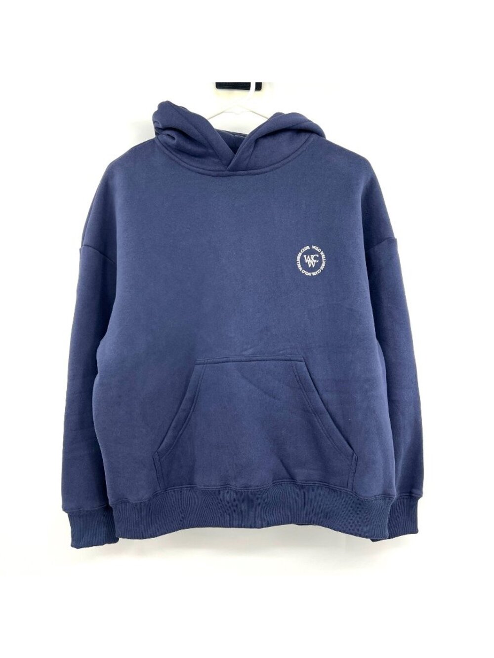 NWOT Wilo The Label Wellness Club Navy Hooded Sweatshirt Women's XS Oversized
